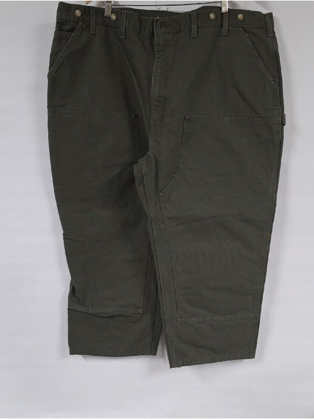 Vintage Carhartt Men's Firm Duck Double-Knee Work Dungaree Pants, Size 50X32